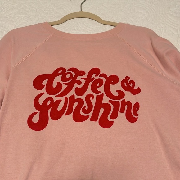 NWOT RARE Wildfox “Coffee & Sunshine” Pink & Red Pullover Size S - Picture 4 of 8